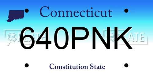 640PNK Connecticut License Plate