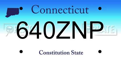 640ZNP Connecticut License Plate