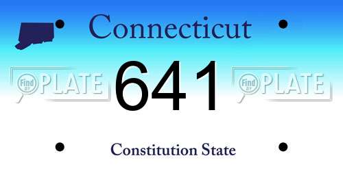 641 Connecticut License Plate