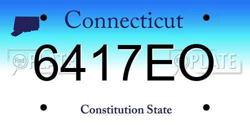 6417EO Connecticut License Plate
