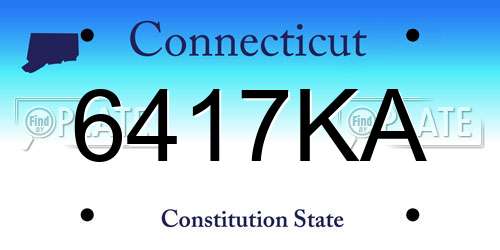 6417KA Connecticut License Plate