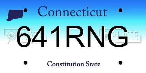 641RNG Connecticut License Plate