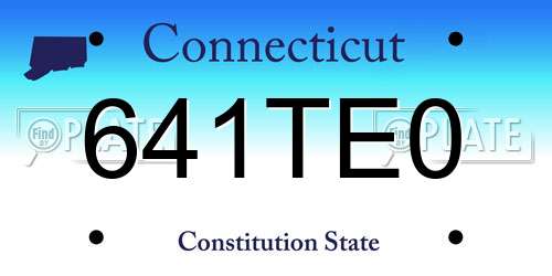 641TE0 Connecticut License Plate