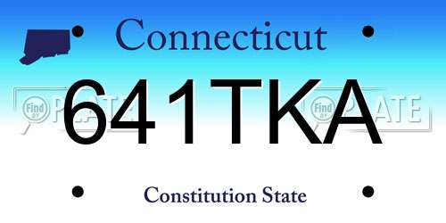 641TKA Connecticut License Plate