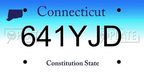 641YJD Connecticut License Plate
