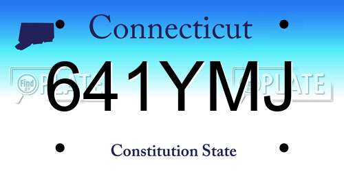 641YMJ Connecticut License Plate