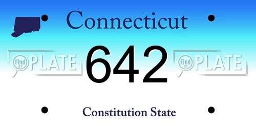 642 Connecticut License Plate