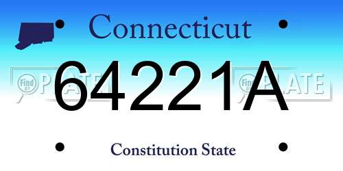 64221A Connecticut License Plate