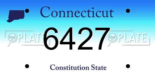 6427 Connecticut License Plate