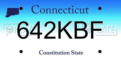 642KBF Connecticut License Plate
