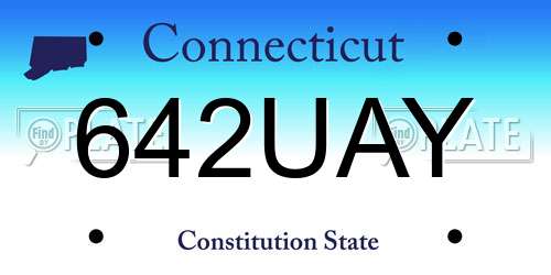 642UAY Connecticut License Plate