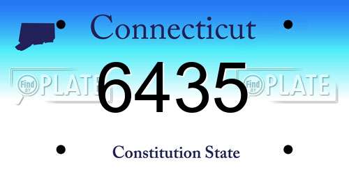 6435 Connecticut License Plate
