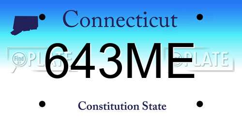 643ME Connecticut License Plate