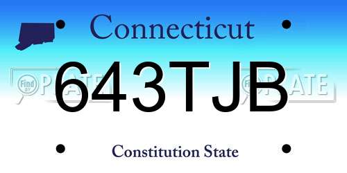 643TJB Connecticut License Plate