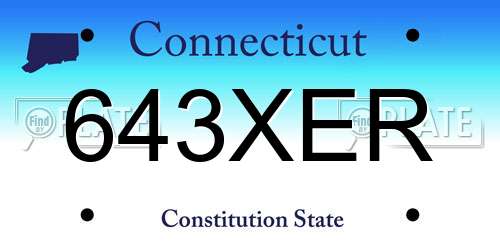 643XER Connecticut License Plate