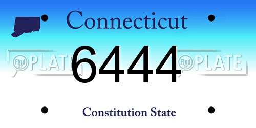 6444 Connecticut License Plate