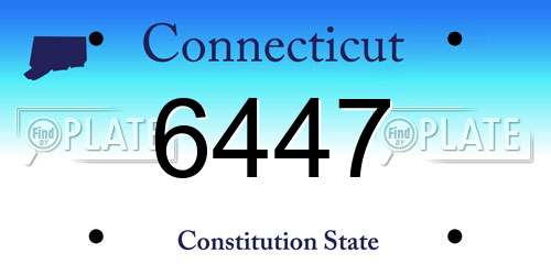 6447 Connecticut License Plate