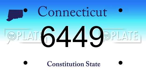 6449 Connecticut License Plate