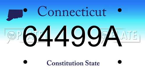 64499A Connecticut License Plate