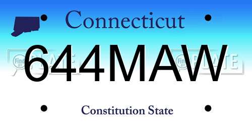 644MAW Connecticut License Plate