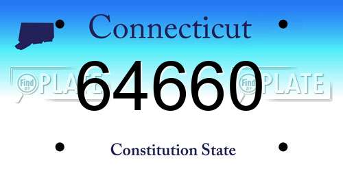 64660 Connecticut License Plate
