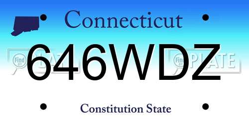 646WDZ Connecticut License Plate
