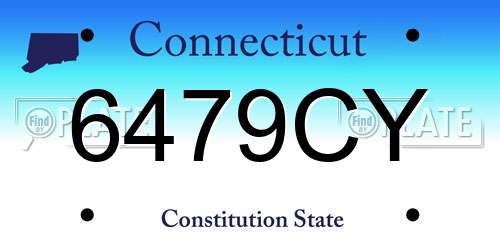 6479CY Connecticut License Plate