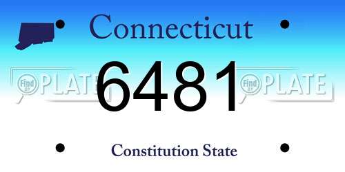 6481 Connecticut License Plate