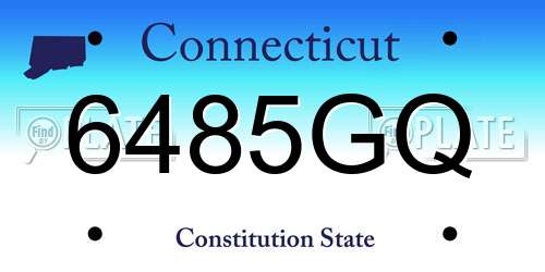 6485GQ Connecticut License Plate