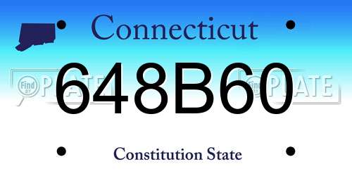 648B60 Connecticut License Plate