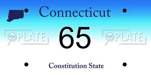 65 Connecticut License Plate