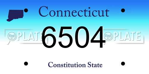 6504 Connecticut License Plate