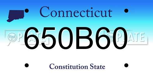 650B60 Connecticut License Plate