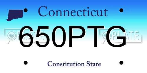 650PTG Connecticut License Plate