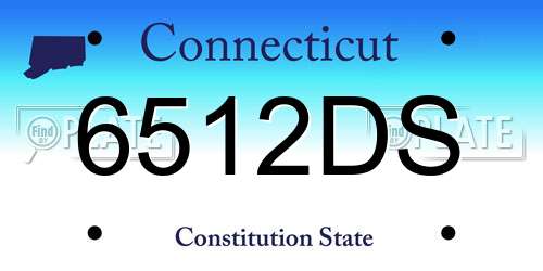 6512DS Connecticut License Plate