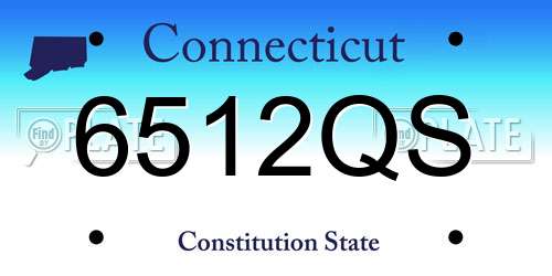 6512QS Connecticut License Plate
