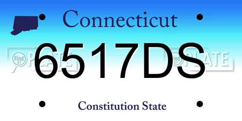 6517DS Connecticut License Plate