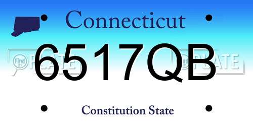6517QB Connecticut License Plate