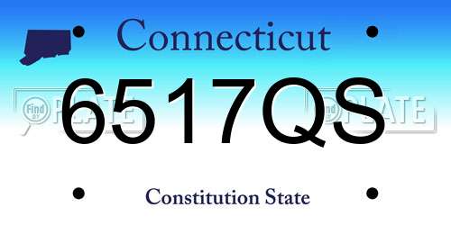 6517QS Connecticut License Plate