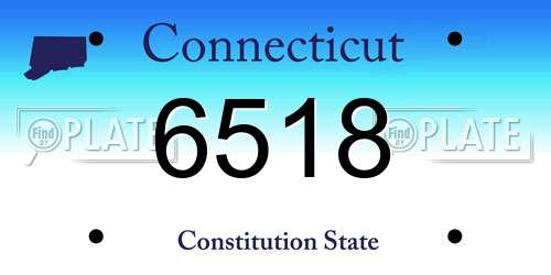 6518 Connecticut License Plate