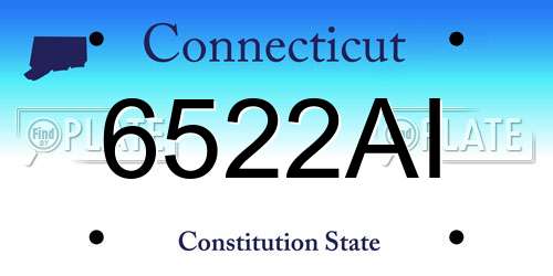 6522AI Connecticut License Plate