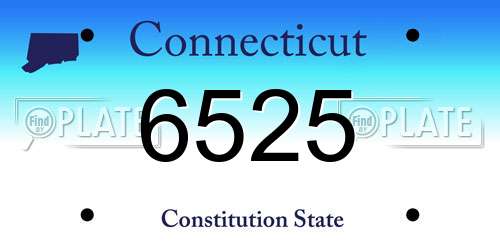 6525 Connecticut License Plate