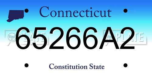 65266A2 Connecticut License Plate