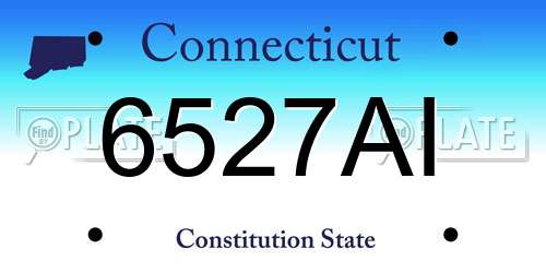 6527AI Connecticut License Plate