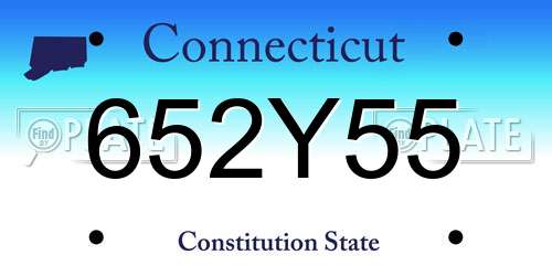 652Y55 Connecticut License Plate