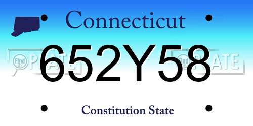 652Y58 Connecticut License Plate