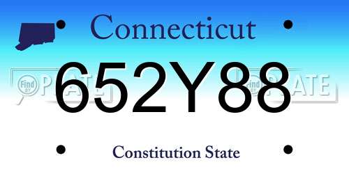 652Y88 Connecticut License Plate