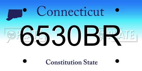 6530BR Connecticut License Plate