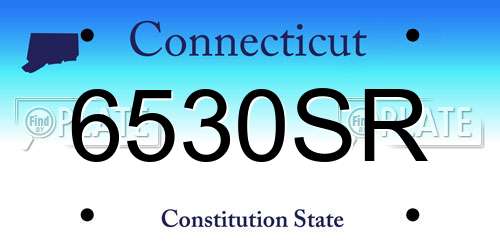 6530SR Connecticut License Plate