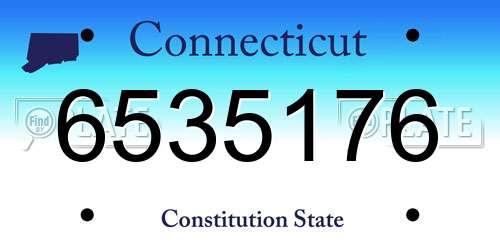 6535176 Connecticut License Plate